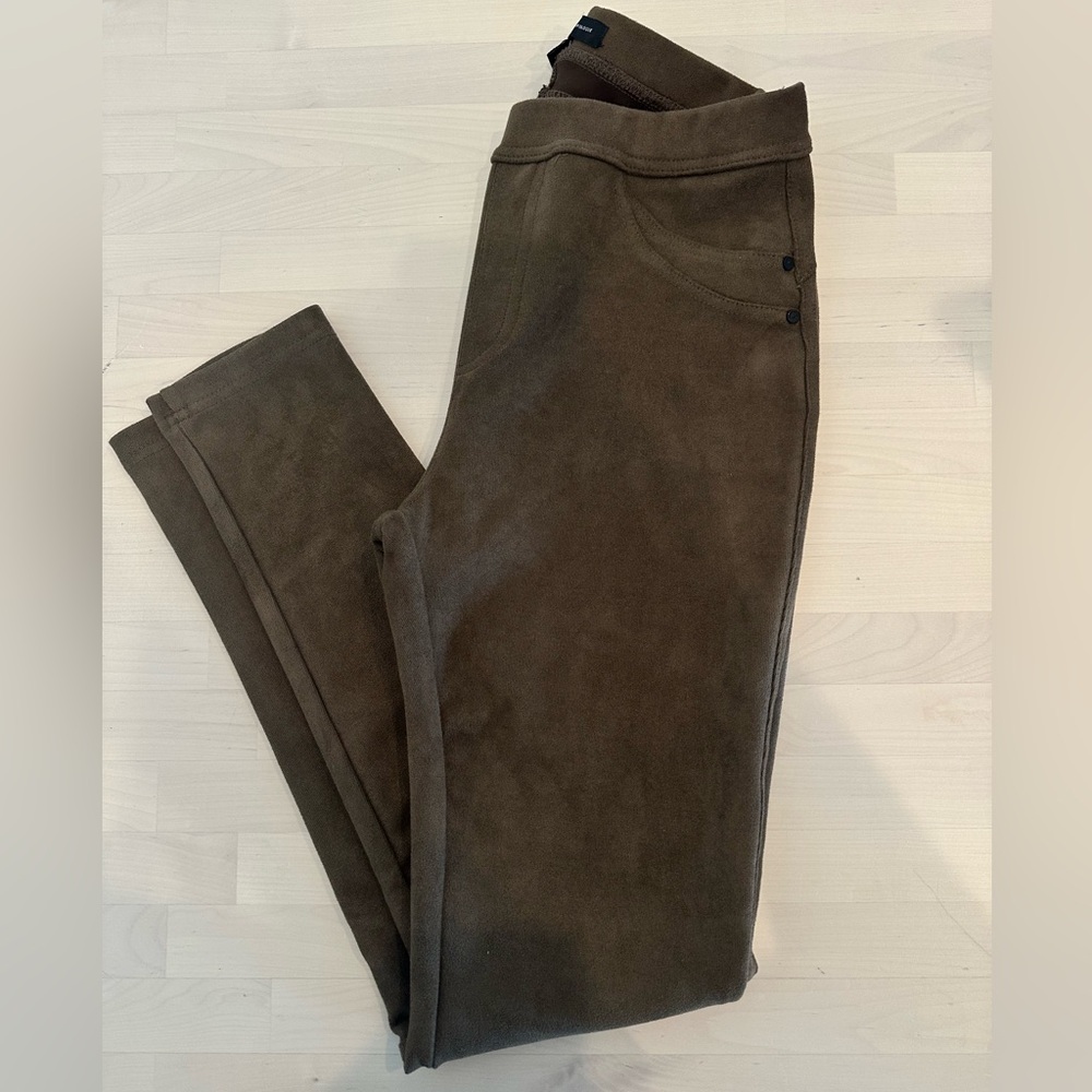 Sanctuary x Anthropologie Faux Suede Pull On Leggings Brown Size xs